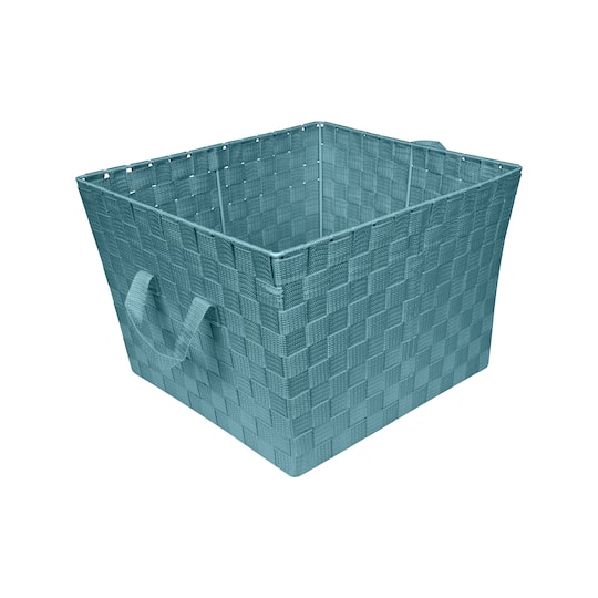 Simplify Large Woven Storage Bin in Sapphire Blue | 13" x 15" x 10" | Michaels®
